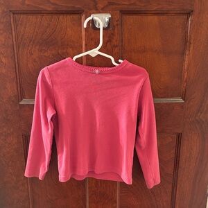 Boden Kids Raspberry Long Sleeve Tee